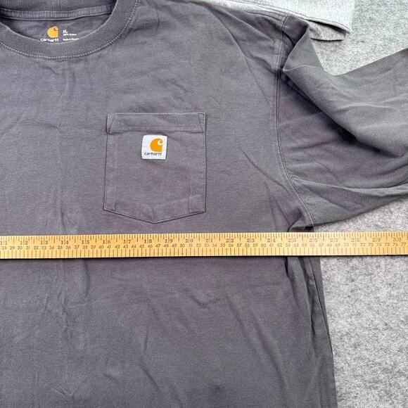 Carhartt‎ Men's XL K126 Workwear Long-Sleeve Charcoal Gray Jersey - Picture 4 of 6
